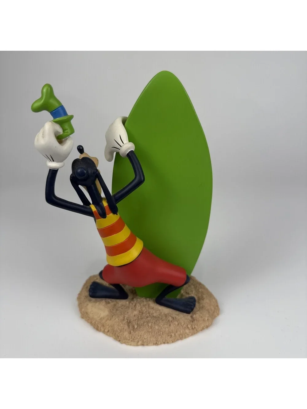 Disney Store Surfer Goofy Photo Frame 3D Figurine Surfboard Vintage Disney